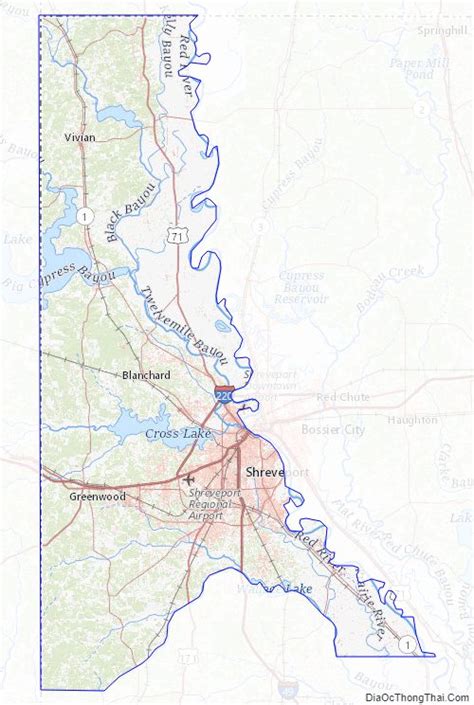Map Of Caddo Parish Louisiana