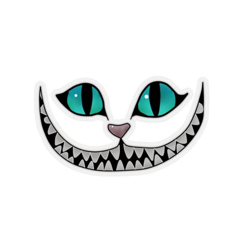 Cheshire Cat Face Alice In Wonderland Kiss Cut Stickers Alice Etsy