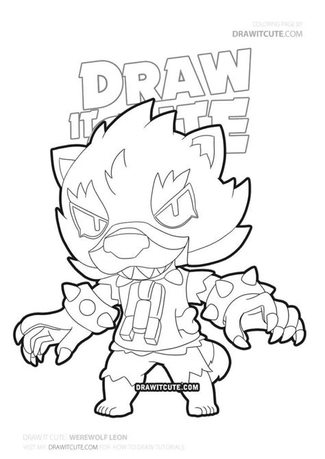 The following brawlers are included in the gallery : How to draw Werewolf Leon in 2020 (With images) | Rysunki ...