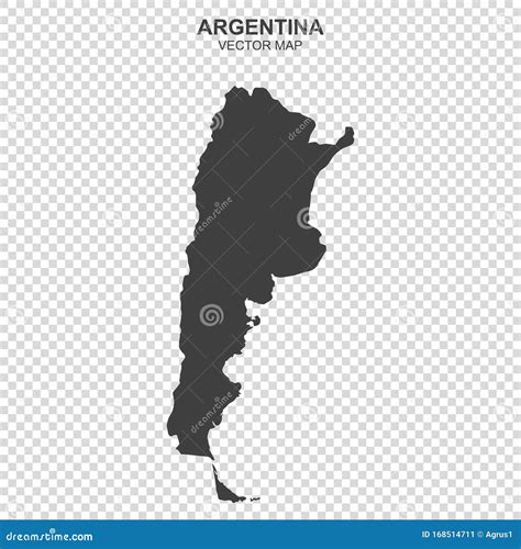 Political Map Of Argentina Isolated On Transparent Background Stock