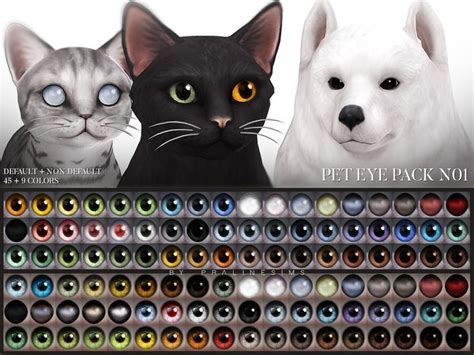 Pralinesims Pet Eye Pack N01 In 2020 Sims 4 Pets Sims Pets Sims