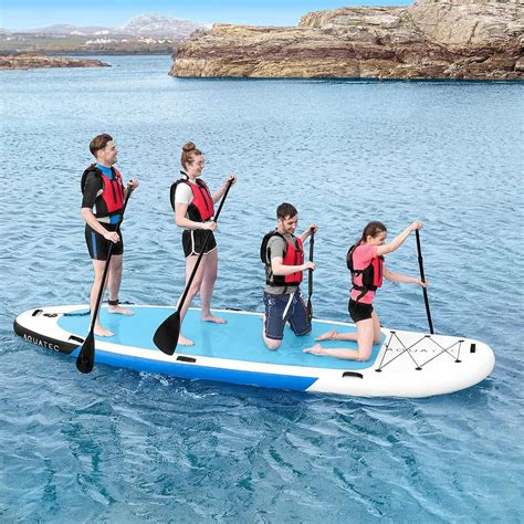 aquatec paddle boards [2 4 person] 6 8 thick inflatable stand up paddleboards stand up