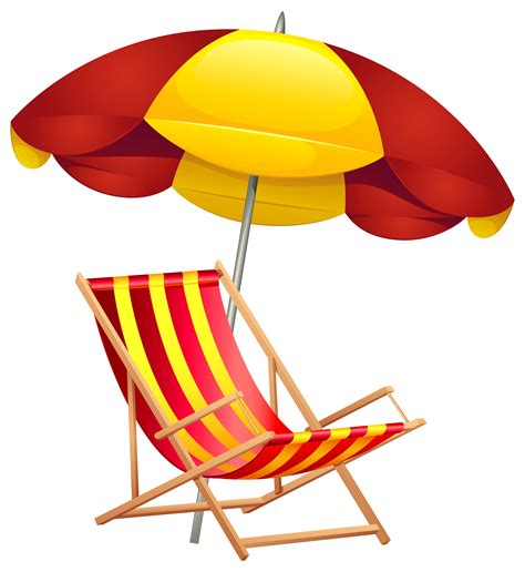 Beach Chair And Umbrella Png Clip Art Image Clip Art Library