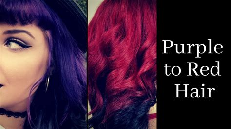 Dying My Hair From Purple To Red Youtube