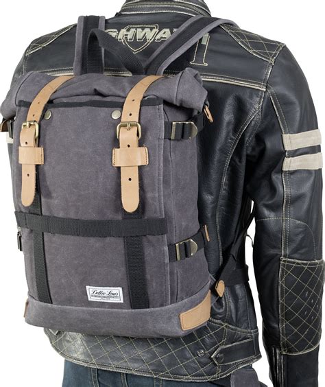 Buy Vintage Backpack Small Canvas Anthracite Louis Motorcycle