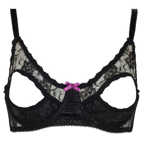 Sosexylingerie So Sexy Lingerie Tm Open Cup Peek A Boo Front Underwire Lace Bra Over Satin