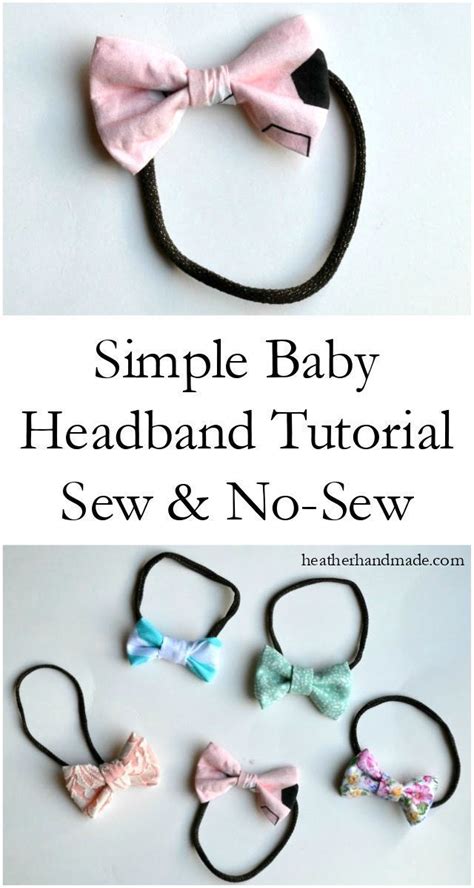 Simple Baby Headband Tutorial Sew And No Sew Simple