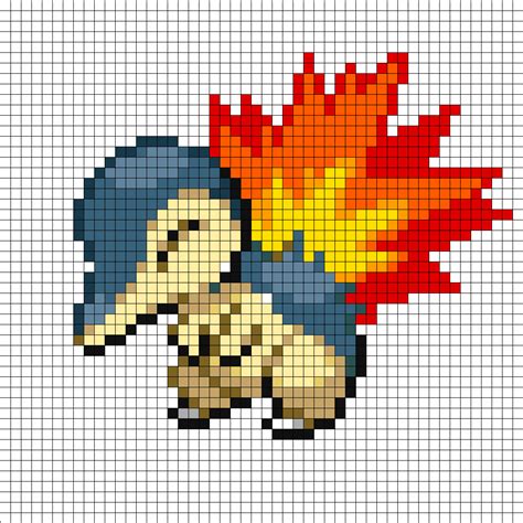 Perler Bead Pattern Pixel Art Pokemon Dracaufeu Clipart Large Size Images
