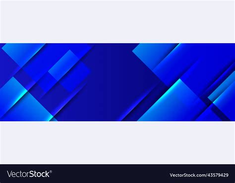 Modern Abstract Dark Blue Banner Background Vector Image