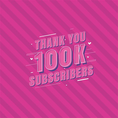 Thank You 100k Subscribers Celebration Greeting Card For 100000 Social