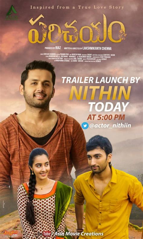 Here is our review of the romantic drama. #Parichayam Movie Teaser Launching by #Nithiin Today at 5 ...