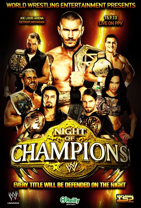 Wwe Night Of Champions Un Official Poster By Theironskull On Deviantart