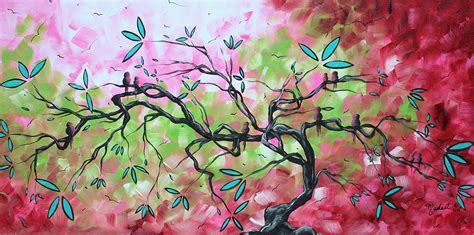 Abstract Landscape Sweet Sounds Of Spring By Madart Painting By Megan