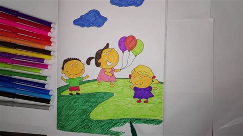 colouring kids - YouTube