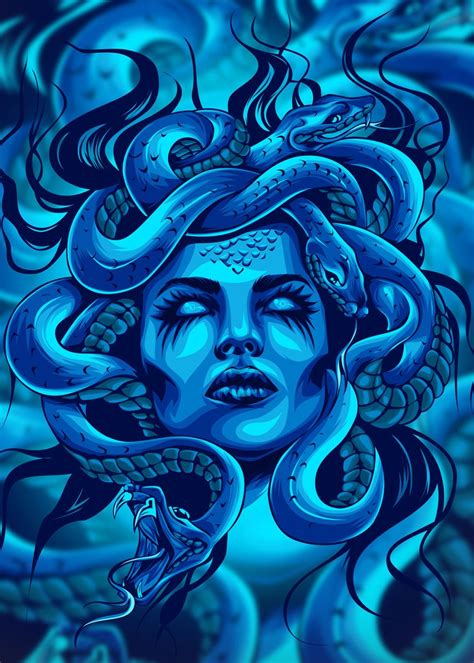 Medusa Poster Picture Metal Print Paint By Capture Art Displate