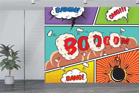 Comic Strip Speech Bubbles Wallpaper Wall Mural