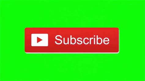Animated Subscribe Button Green Screen Youtube Subscribe Button Green