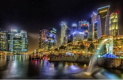 Singapore Lights Background Wallpaperup Backgrounds