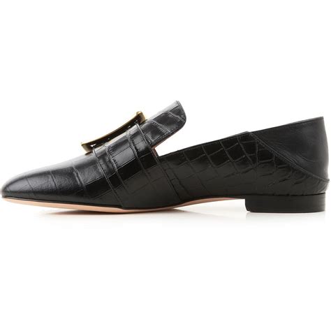 Bally Leather Loafers For Women In Black Lyst