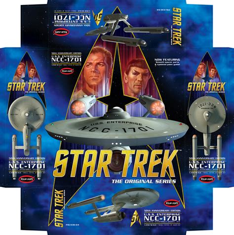 Polar Lights Star Trek Tos Enterprise 50th Ann 1350 Model Kit