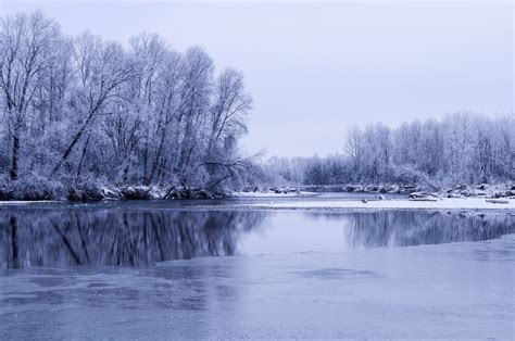 Winter River Free Stock Photo - Public Domain Pictures