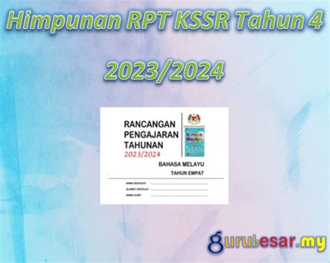 Himpunan RPT KSSR Tahun 4 2023/2024  GuruBesar.my