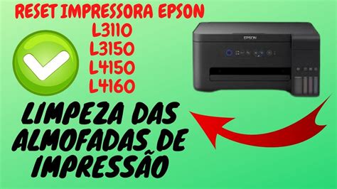 Epson L4160 Limpeza Das Almofadas De ImpressÃo Reset Free Para