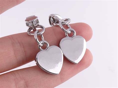 Charm Zippers Zipper Pull With Heart Shaped Pendants Metal Etsy