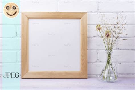 Wooden Square Frame Mockup Graphic By Tasipas · Creative Fabrica