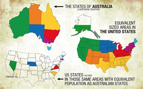 A Comparison Of Australian States And The United Maps On The Web