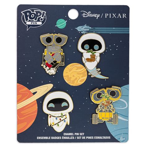 Disney Loungefly Four Pin Set Pop Pixar Wall E Earth Day