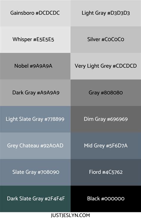 Hex Color Code For Silver