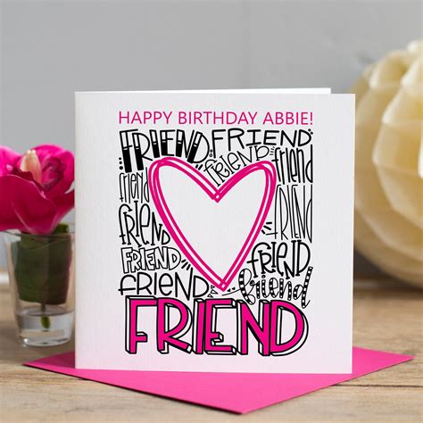 Personalised Friend Birthday Card Best Friend Birthday Card Etsy