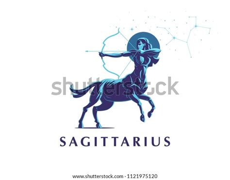 Sign Zodiac Sagittarius Constellation Sagittarius Centaur Stock Vector
