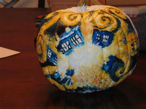 Doctor Who Exploding Tardis Pumpkin Painting Painted Pumpkins Crafty