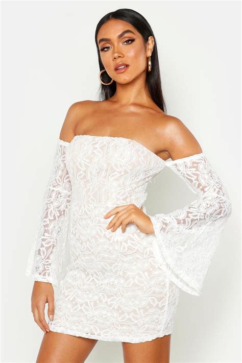 Womens Off The Shoulder Lace Mini Dress White 10 Lace Mini Dress Mini Dress Dresses