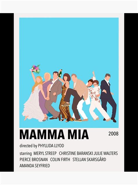 Mamma Mia Minimalist Poster Sticker Poster By Rnhardtc Redbubble