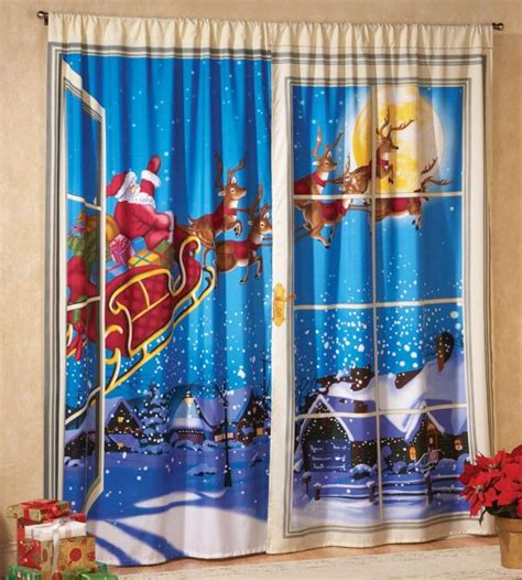 Summer is almost gone but there's still time to save! Christmas Curtain Santa & Reindeer | Christmas
