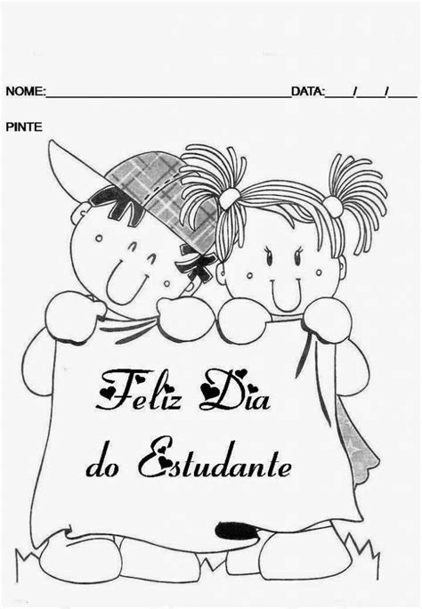 Muito legal, as crianças adoram bloquinhos de colorir. Desenhos do dia do Estudante para Colorir e Imprimir ...