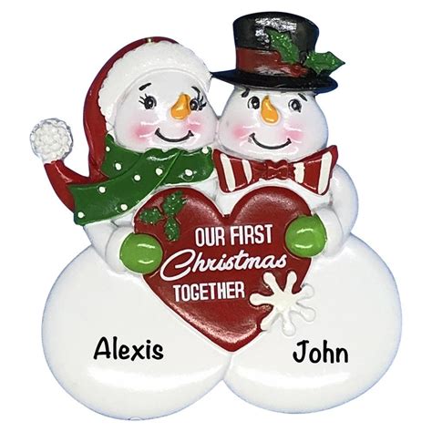 Our 1st Christmas Together Personalized Ornament Christmas Ts For Couples Unique Christmas