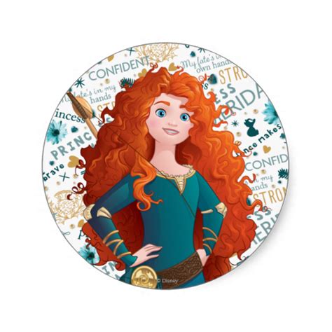 Brave Princess Classic Round Sticker In 2021 Brave
