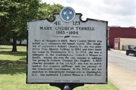 Mary Church Terrell Historical Marker Memphis Tn Editorial Stock