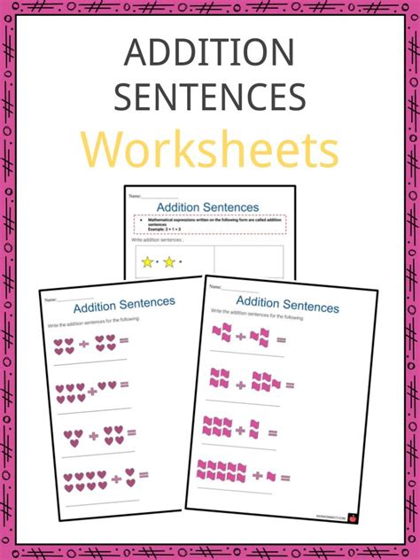 Addition Sentences Worksheets Writing Addition Examples And Resources