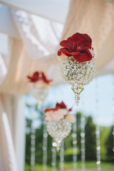 Hanging Wedding Arch Floral Arrangements