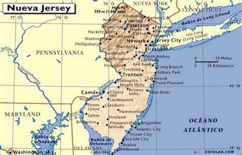 Mapas De Escolar Com Mapa De Nueva Jersey