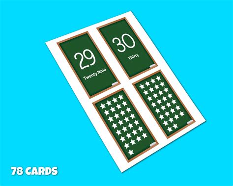 Number Cards 123 Printable Flashcards 1 30 Math Counting Etsy