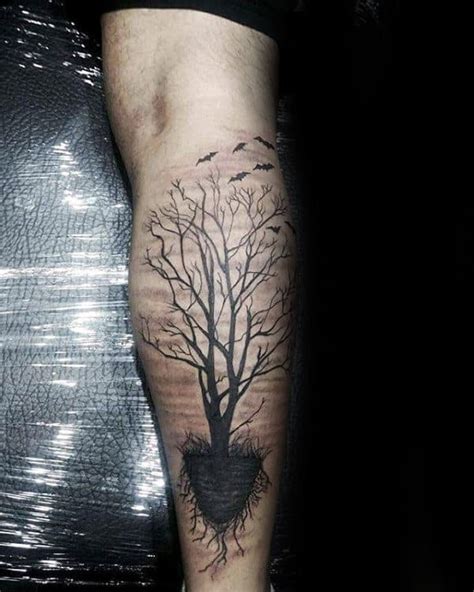 Explore all the coolest men's leg tattoo designs to find a stunning piece for your artist to ink on you! 60 Tree Roots Tattoo Designs For Men - Manly Ink Ideas