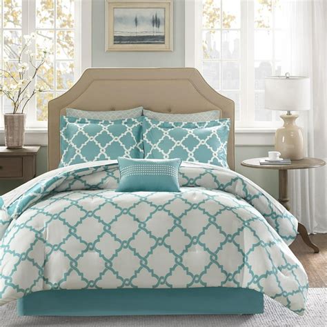 Empire Home Turquoise Galaxy Oversized Comforter Set Soft 10 Piece Bed