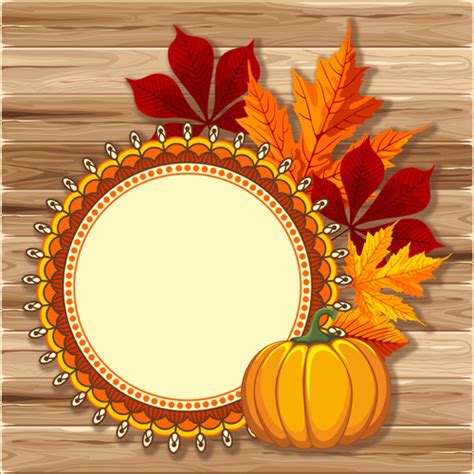 Autumn Elements And Gold Leaves Background Vector Vectors Graphic Art