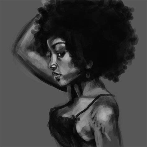 tumblr black women art natural hair art afro art